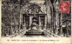 Paris CPA Garden of Luxembourg the fountain of medicis
