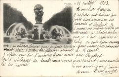 Paris CPA Garden of Luxembourg Fountain and avenue of the obseratoire