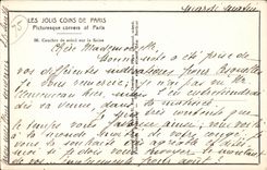 Paris CPA Coucher de soleil sur la Seine