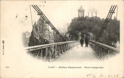 Paris CPA Hillocks Chaumont Suspended bridge