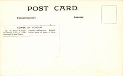 CPA Great Britain London London Tower off London St Peter' S chapel