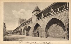 CPA Worms a Rhein Stadtmauer mit Lutherpfortchen