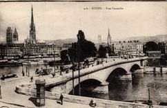 CPA Rouen Bridge Crow