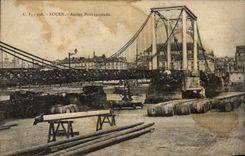 CPA Rouen Old suspended bridge