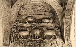 CPA Rouen the large clock Detail of the vault