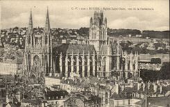 CPA Rouen Church Saint Ouen Seen of the cathedral