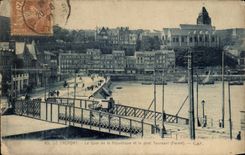 CPA Treport das Kai der Republik und der Schwingenbrucke (Unternehmen)