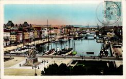 CPA Le Havre der Gambetta Platz und die Bassinwerbung