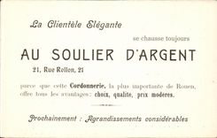 CPA Rouen Towards Statue of Crow (publicity To shoe 21 rue Rollon the money)