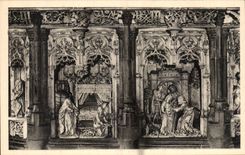 CPA Borough Church of Husks retable of the seven joys of the virgin (Annunciation Visitation)