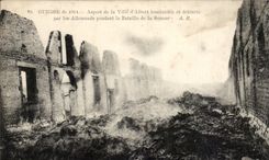 CPA War of 1914 Aspect of the town of Albert bombardee and destroyed by German during the battle of the Sum M