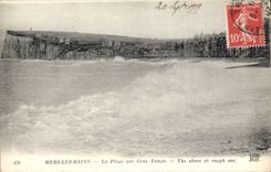 CPA Seas les Bains the beach by heavy weather