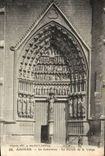 CPA Cathedral of Amiens the gate of the virgin