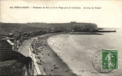 CPA Seas les Bains Panorama of Seas and beach taken of Cliff With far Treport
