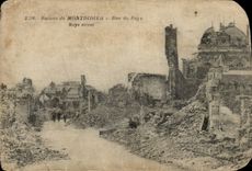 CPA Montdidier Ruins Street of Roye