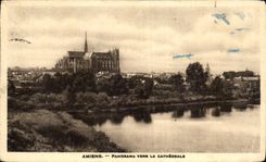 CPA Amiens Panorama towards the cathedral