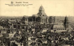 CPA Brussels Panorama Law courts and church of the vault