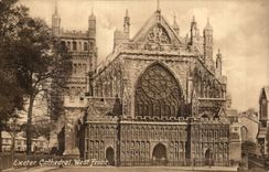 CPA Great Britain Exeter cathedral West front