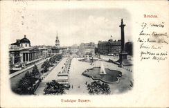 CPA Great Britain London London Trafalgar Public garden