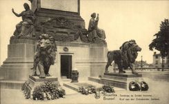 CPA Brussels Tomb of the unknown soldier (lion)