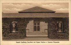 CPA kastell Saalburg Sacellum put Kaiser Hadrian v Severus Alexander