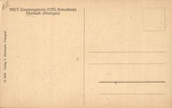 CPA Eingang EIB der Klosterschenke Milt Genesungheim xviii armeekorps Eberbach