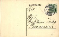 Document format carte postale Frankfurt 1912