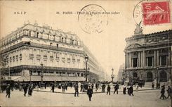 CPA Paris Place de l'Opera et rue Auber