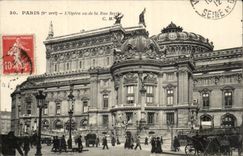 CPA Paris L'opera vu de la rue Scribe