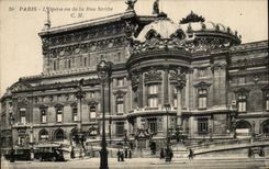 CPA Paris L'opera vu de la rue Scribe