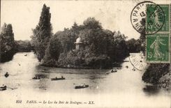 CPA Paris Le lac du Bois de Boulogne