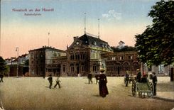 CPA Neustadt year der Hardt Bahnhofplatz