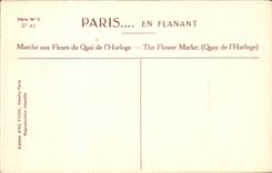 Paris - 1 - Marche aux Fleurs - Quai de l'Horloge - Yvon - CPA - 