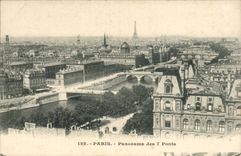 Paris - Panorama des Sept Pont - Eiffel Tower - Tour Eiffel - CPA 