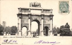 Paris - 1 - Arc de Triomphe et Place du Carrousel - CPA 