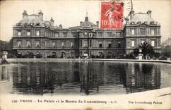 Paris - 6 - the Palate of Luxembourg - the basin - CPA
