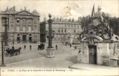Paris - 8 - Place of the Harmony - Statue of Strasbourg - CPA