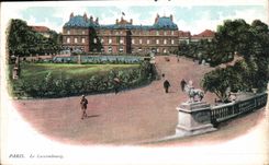 Paris - 6 - Luxembourg - lion - CPA