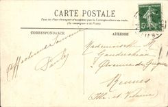 Paris - 6 - Garden of Luxembourg - lion - CPA