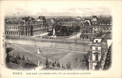 Paris - 1 - Vue sur le Carrousel et le Nouveau Louvre - CPA 