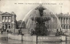 Paris - 8 - Place of Coincorde and the Street Royal E CPA