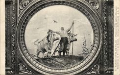 Paris - 4 - Plafofond du Salon de Moses - Hotel de Ville - CPA 