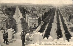 Paris - 8 - Panorama taken of Arc de Triomphe - CPA