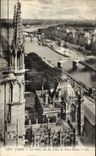 Paris - 4 - Vue des Tours de Notre Dame - La Seine - CPA 