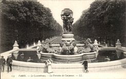Paris - 6 - Garden of Luxembourg - Fountain of Carpeaux CPA
