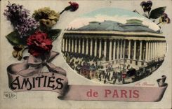 Paris - 2 - Souvenir - Friendships of Paris the Stock Exchange - CPA