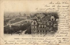 Paris - 1 - Panorama des Rives de la Seine - CPA 