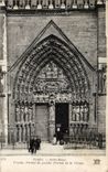 Paris - 4 - Notre Dame - Portail - CPA 