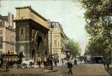 Paris - 10 - Gate and Boulevard Saint Martin - CPA