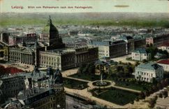 Germany - Deutschland - Leipzig - Blick vom Rathausturm nach dem Reichsgericht - CPA